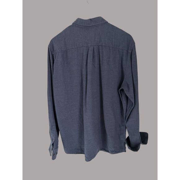Johnnie-O Surf Flannel Shirt Large Navy Blue 100% Cotton Long Sleeve Button-Up W - Picture 7 of 7